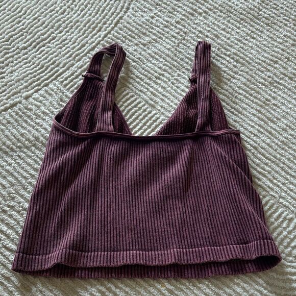 FP Movement by Free People Purple Ribbed Tank Top - Picture 3 of 4